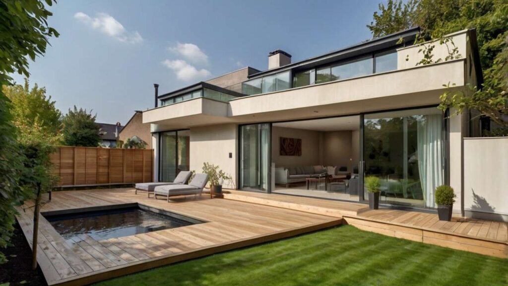 Two-Story Semi Detached House With Flat Roof Extension