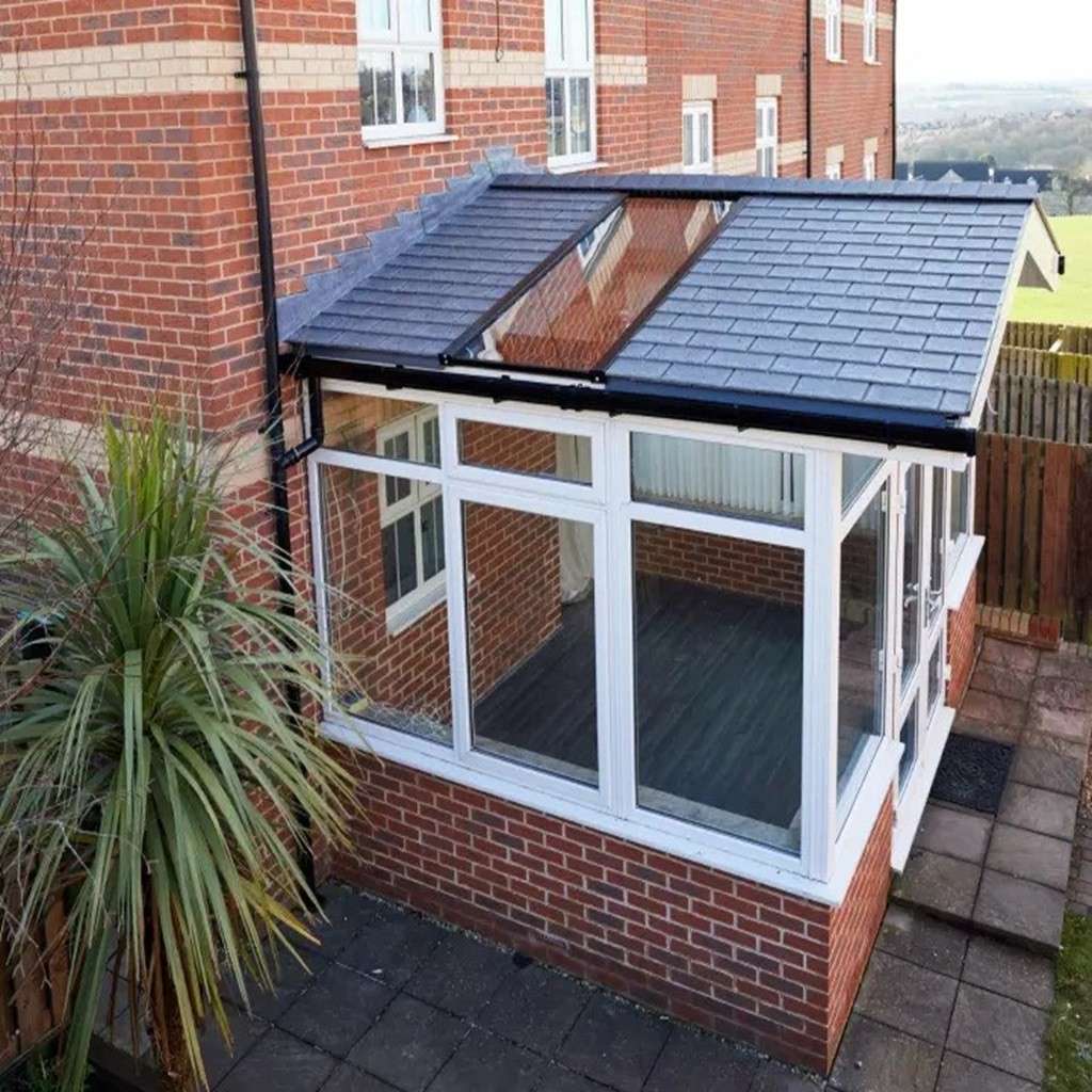 Lean-To Conservatory With Solid Roof